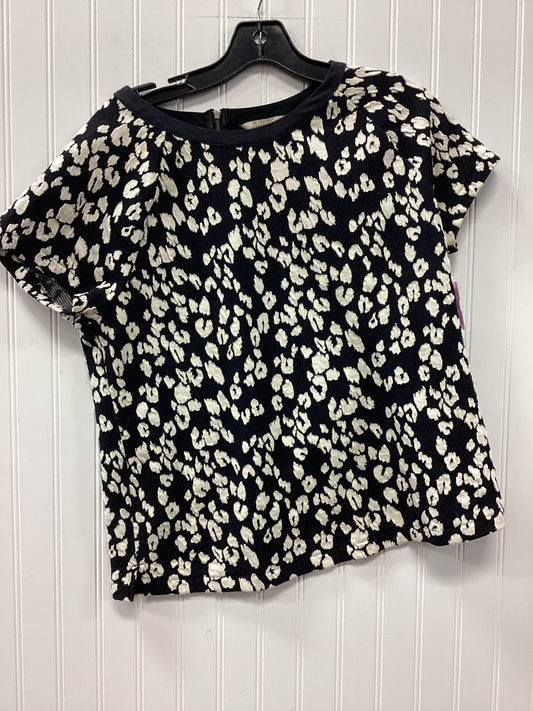 Top Ss By Banana Republic In Black & Cream, Size:L
