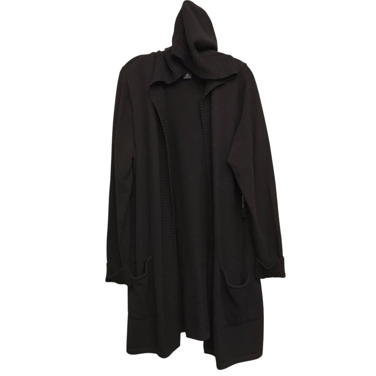 Sweater Cardigan By Tahari In Black, Size:1X