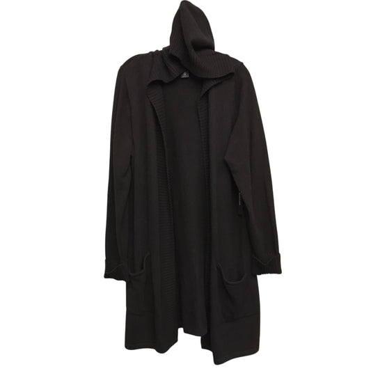 Sweater Cardigan By Tahari In Black, Size:1X