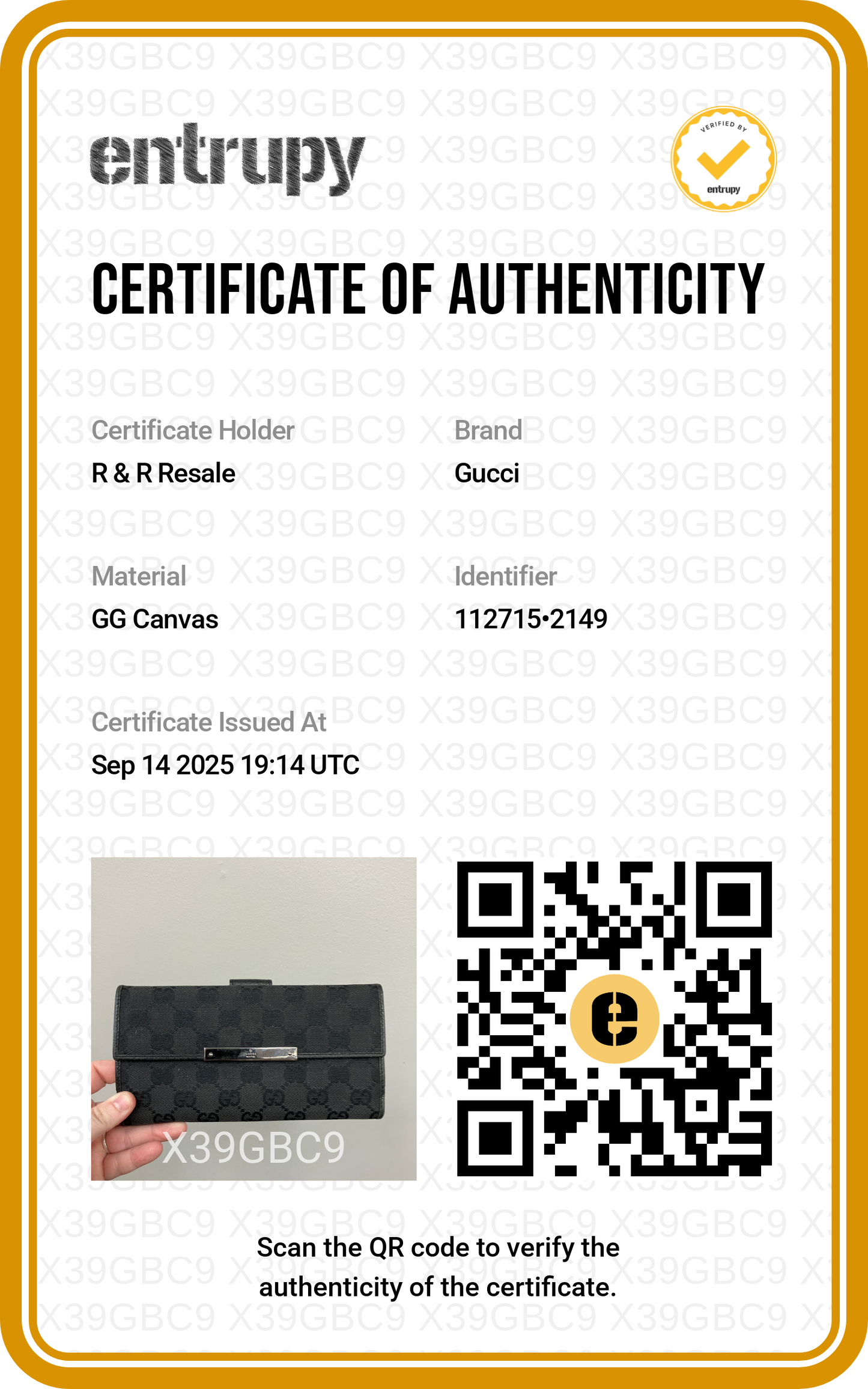 Wallet Luxury Designer By Gucci In Black, Size:Medium