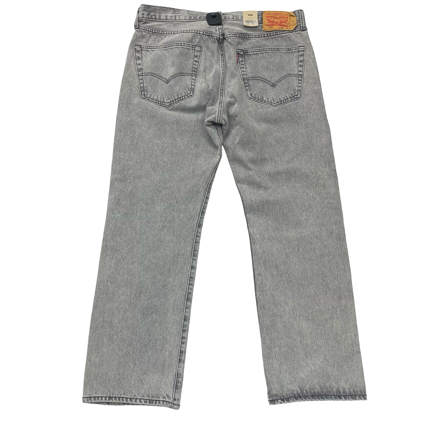 Jeans Straight By Levis In Grey Denim, Size:20