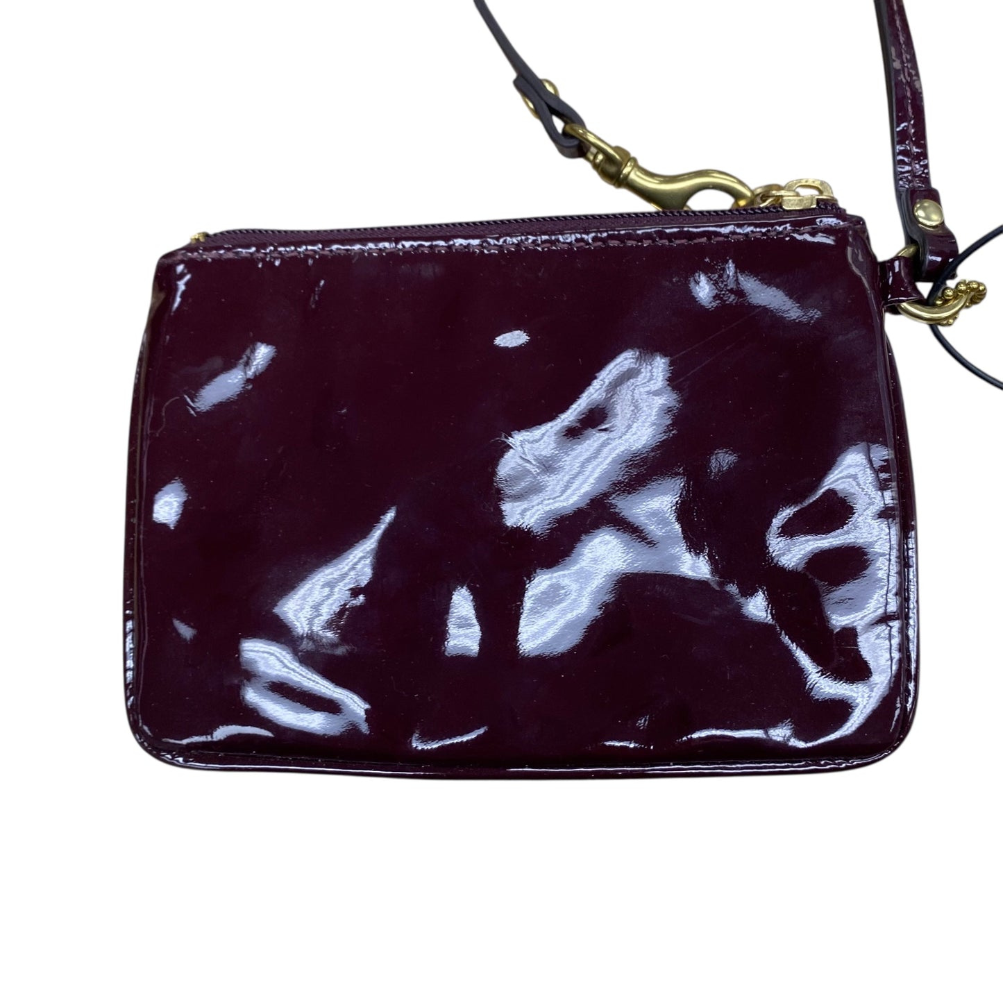 Wristlet Designer By Coach In Maroon, Size:Small