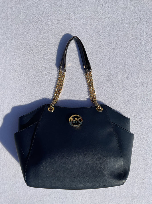 Handbag Designer By Michael Kors In Navy, Size:Medium