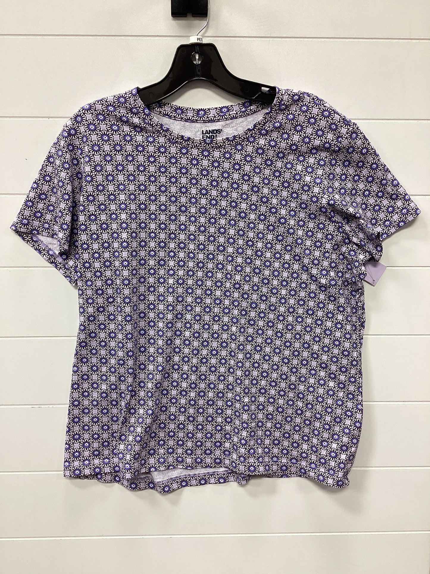 Top Ss By Lands End In Purple, Size:Lp