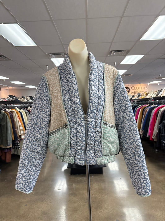 Jacket Puffer & Quilted By Blanknyc In Blue & Green, Size:Xs
