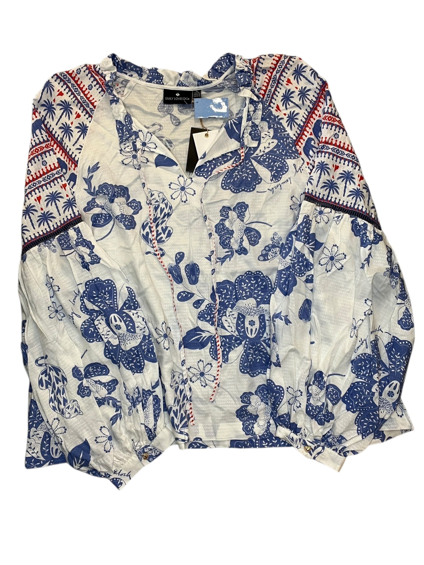 Top Ls By Cmb In Floral Print, Size:Xl