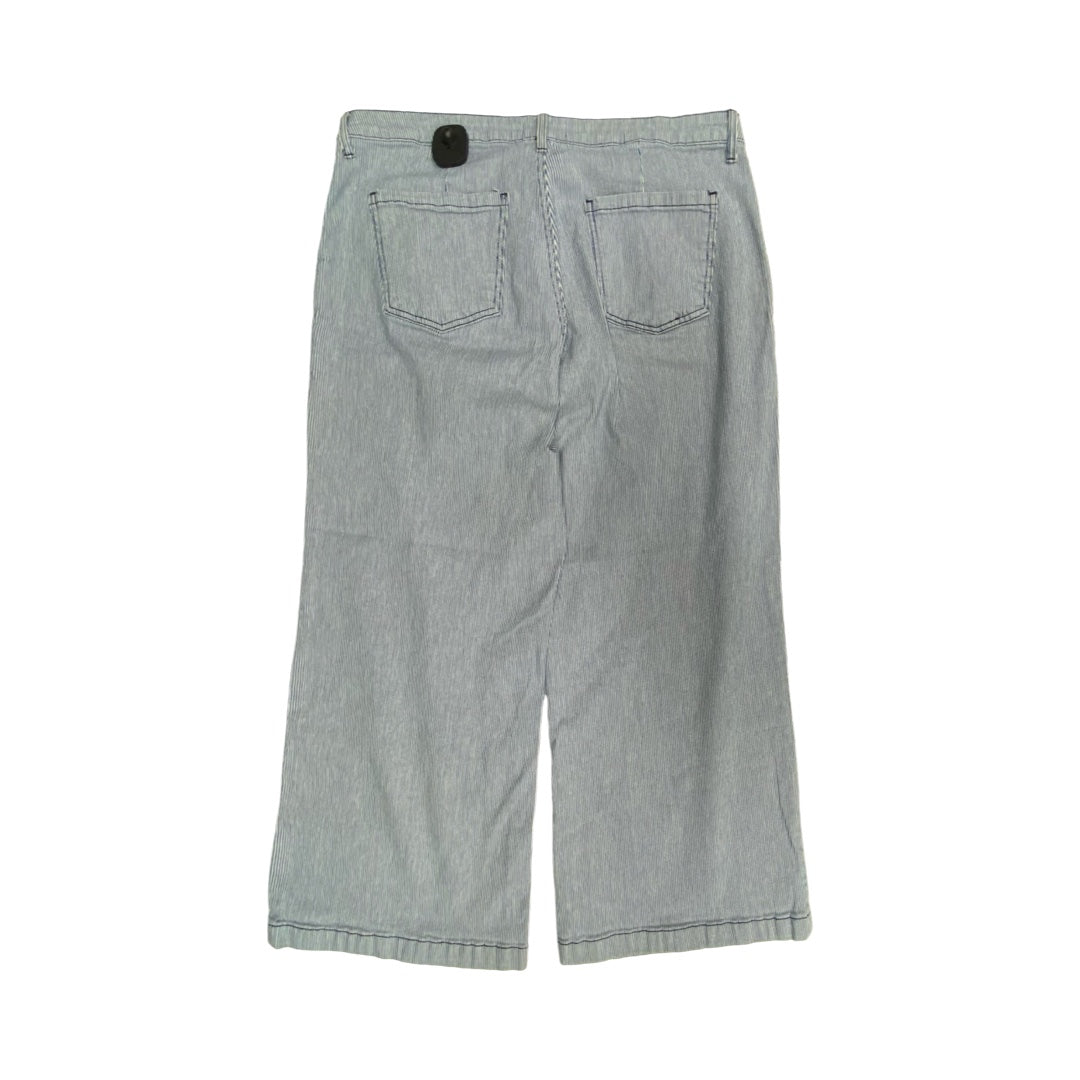 Jeans Wide Leg By Kut In Striped Pattern, Size:14