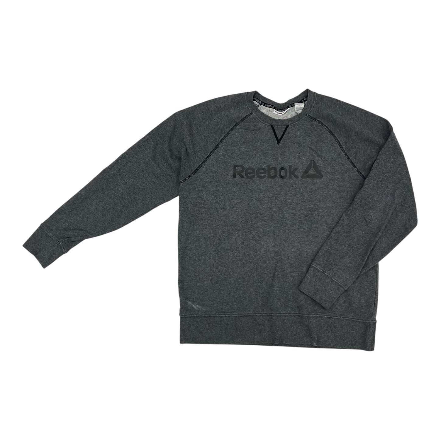 Athletic Sweatshirt Crewneck By Reebok In Grey, Size:M