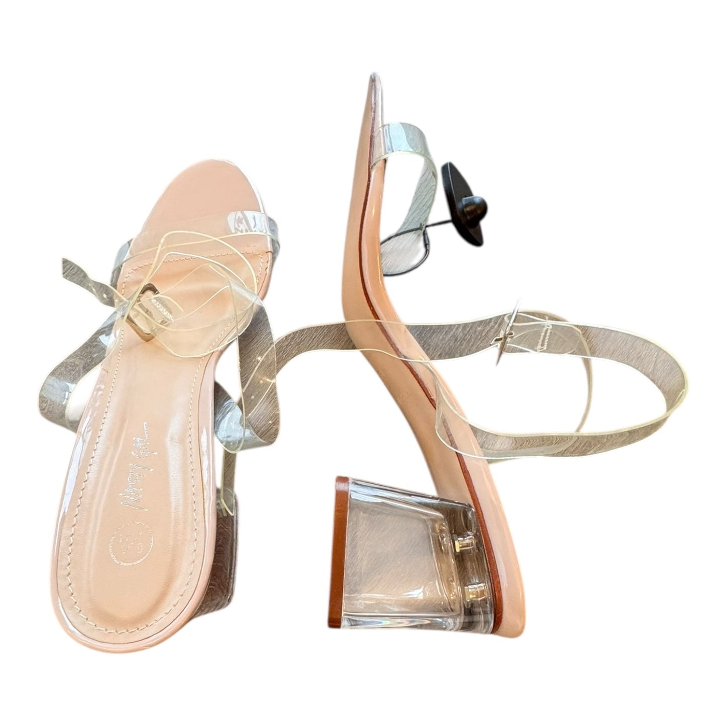 Sandals Heels Block By Nasty Gal In Tan, Size:8