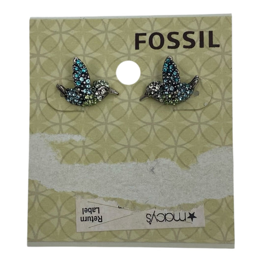 Earrings Stud By Fossil In Blue & Green