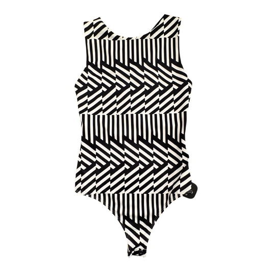 Bodysuit By Express In Black & White, Size:Xxs