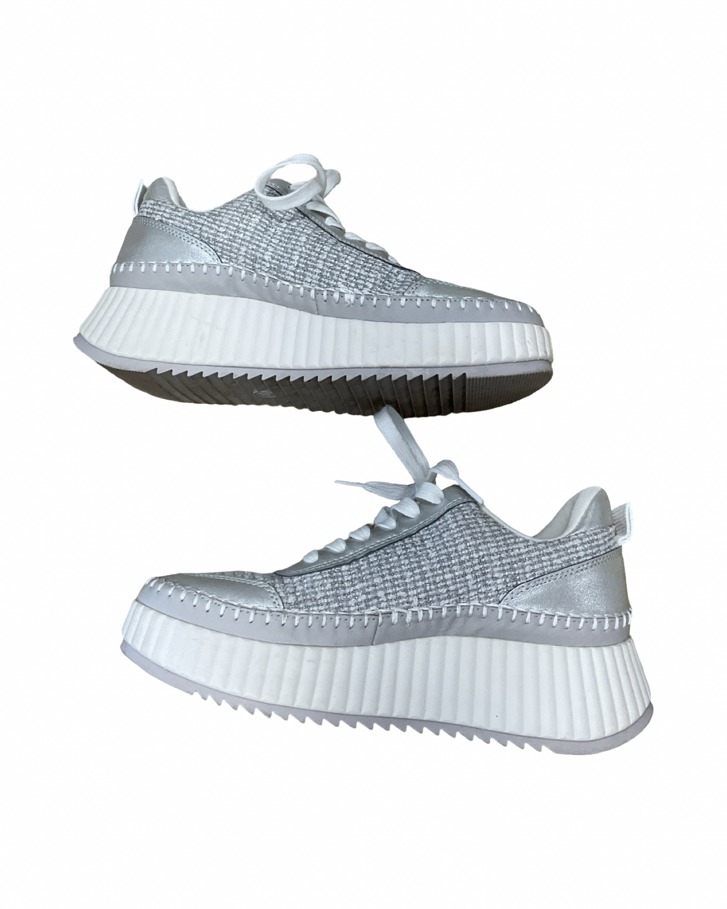 Shoes Sneakers By Universal Thread In Silver & White, Size:8