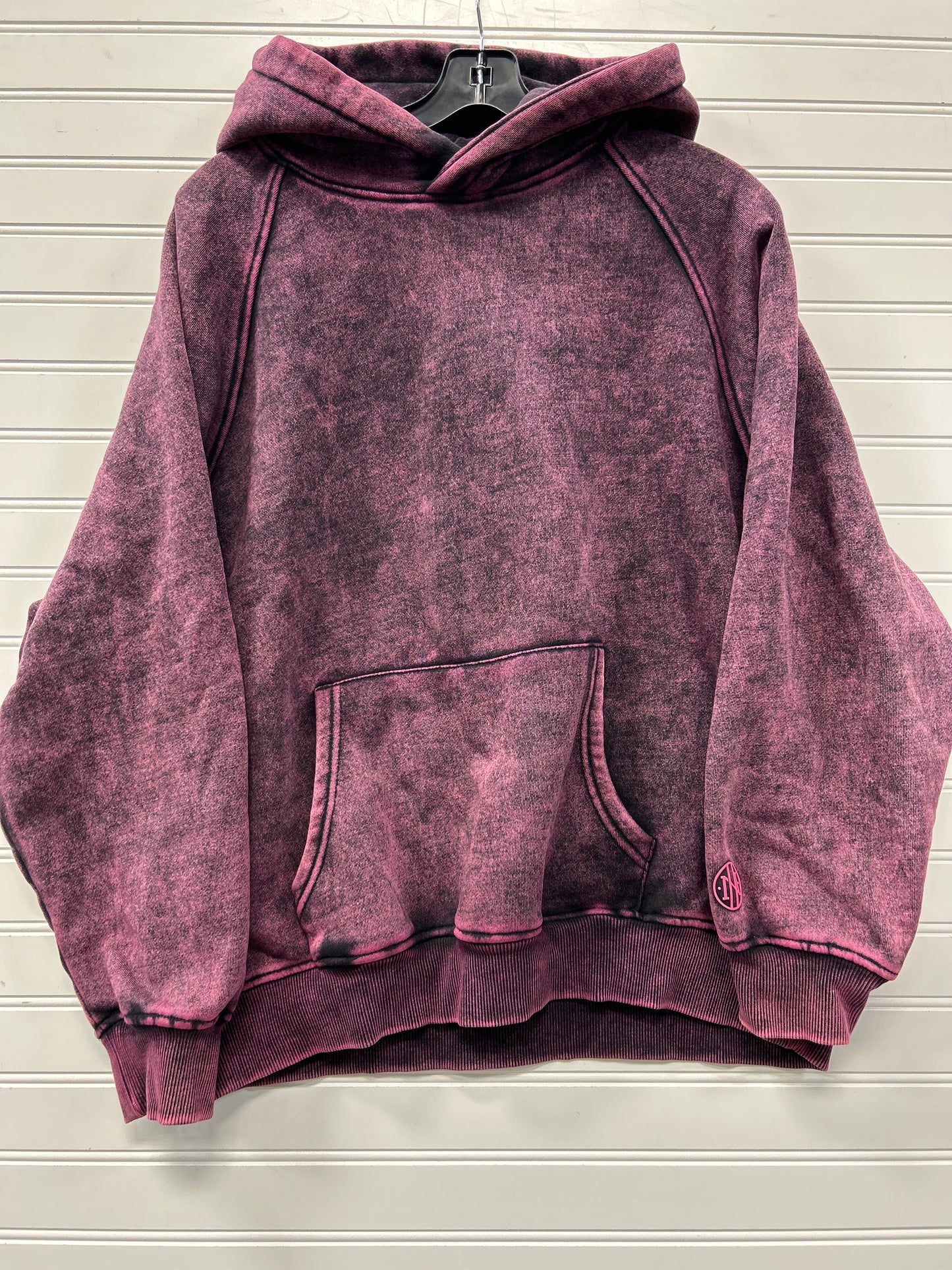 Sweatshirt Hoodie By Cmb In Black & Pink, Size:M