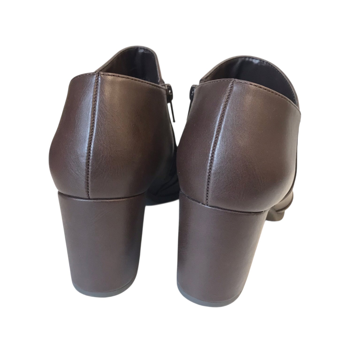 Boots Ankle Heels By Easy Street In Brown, Size:9