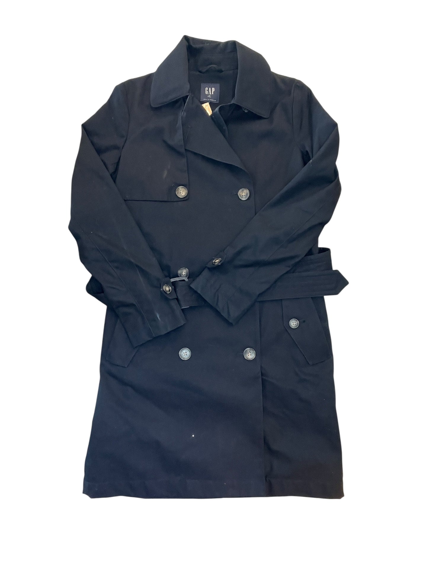Coat Peacoat By Gap In Navy, Size:Xs