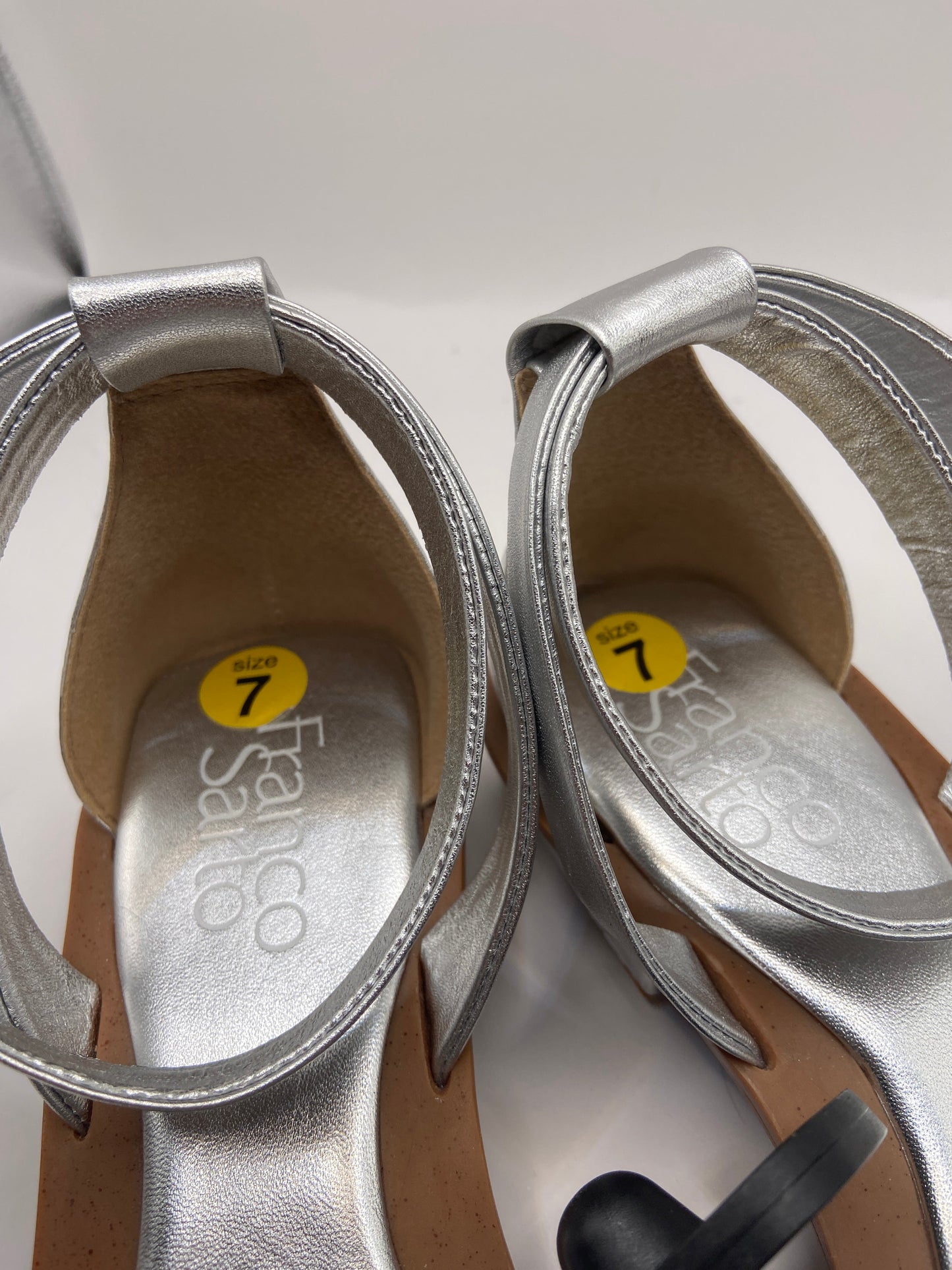 Sandals Flats By Franco Sarto In Silver, Size: 7