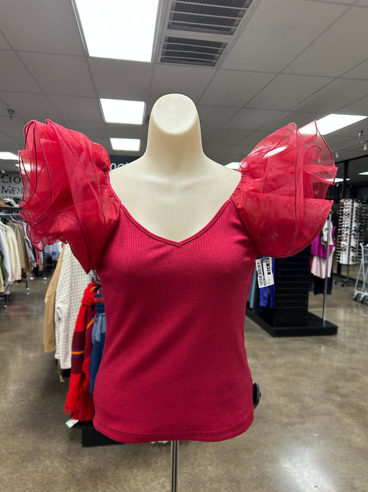 Top Ss By Sugar Lips In Red, Size:Xs