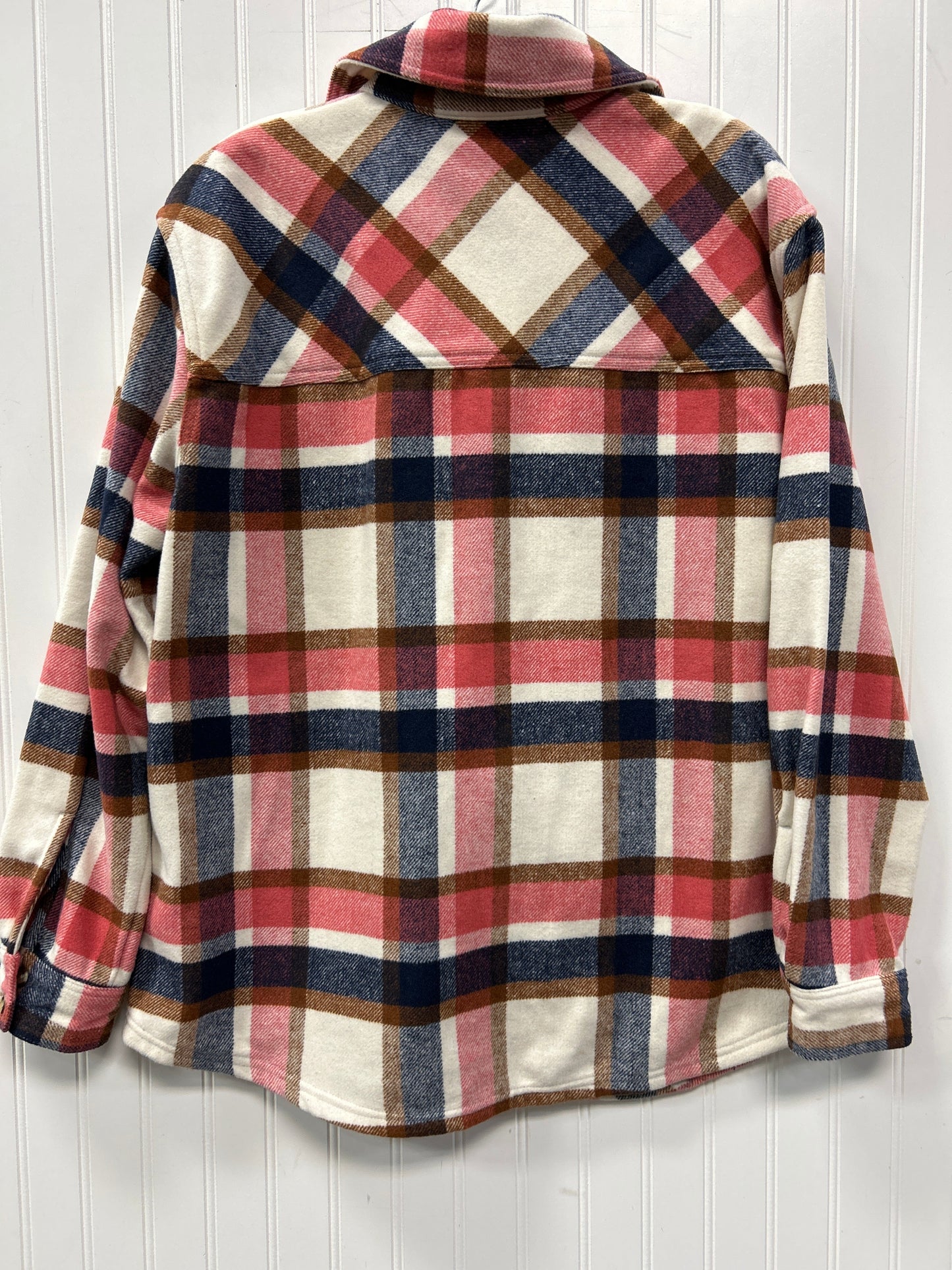 Jacket Fleece By Natural Reflections In Red & White, Size:L