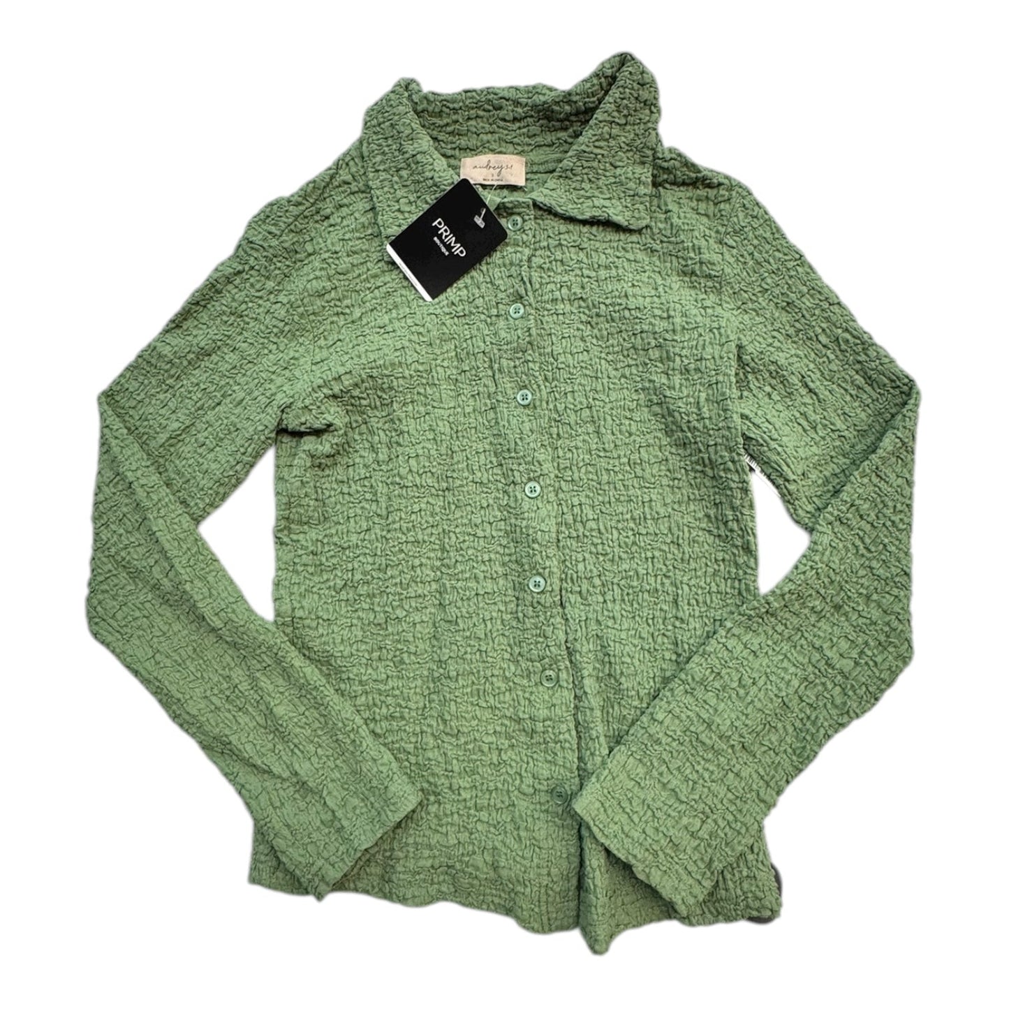 Top Ls By AUDREY 3 + 1 In Green, Size:S
