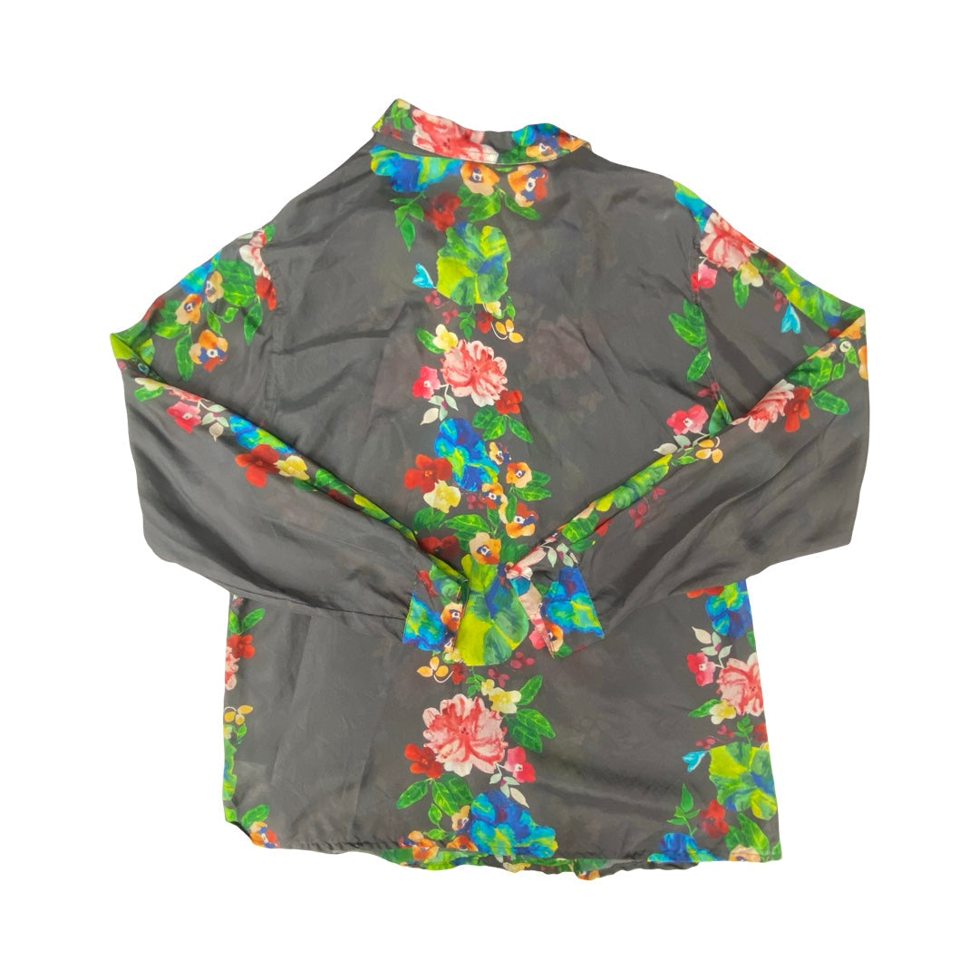 Top Ls Designer By Johnny Was In Floral Print, Size:S