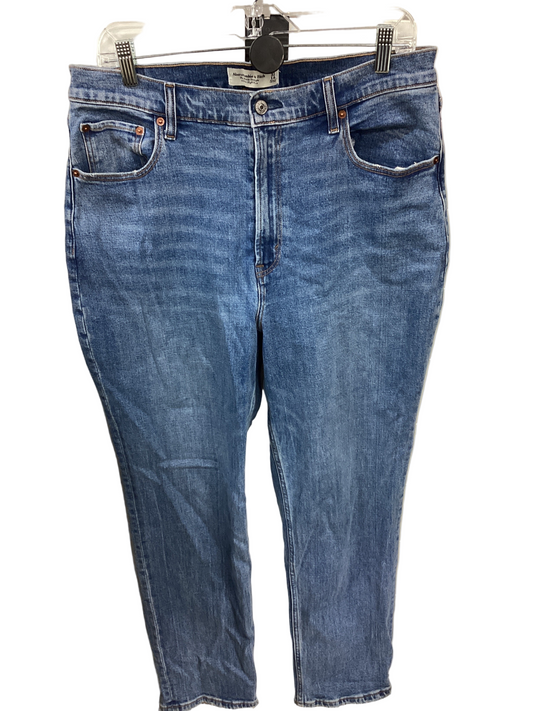 Jeans Straight By Abercrombie And Fitch In Blue Denim, Size:12L