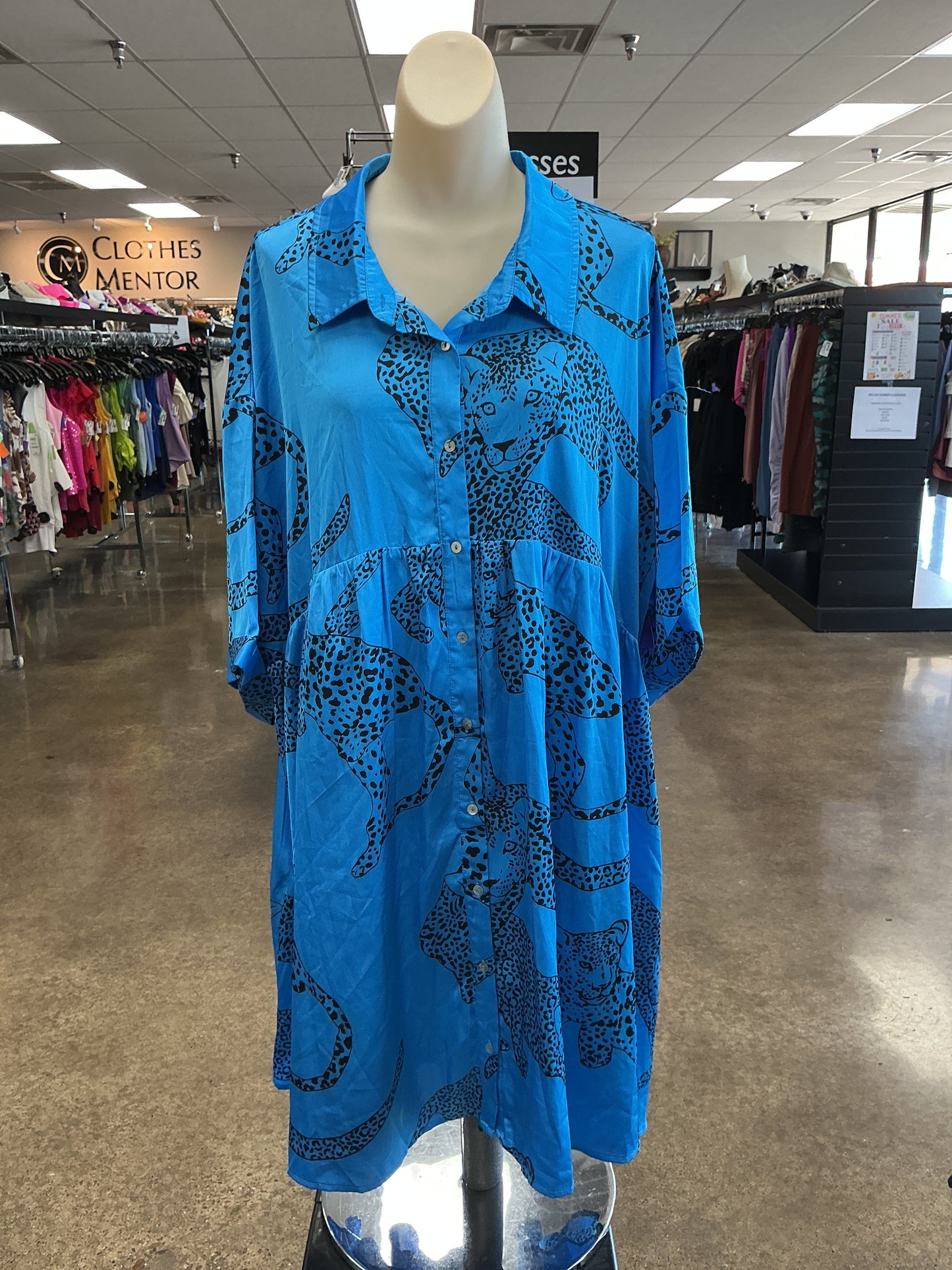 Dress Casual Short By Entro In Blue, Size:2X
