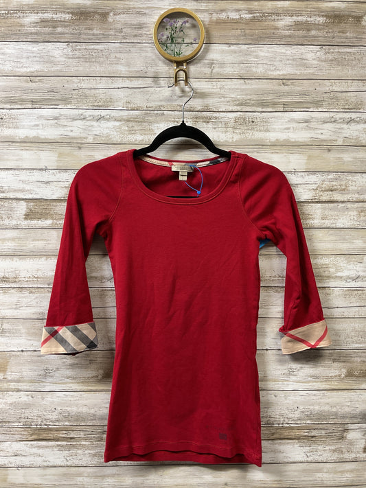 Top Ls Luxury Designer By Burberry In Red, Size:S
