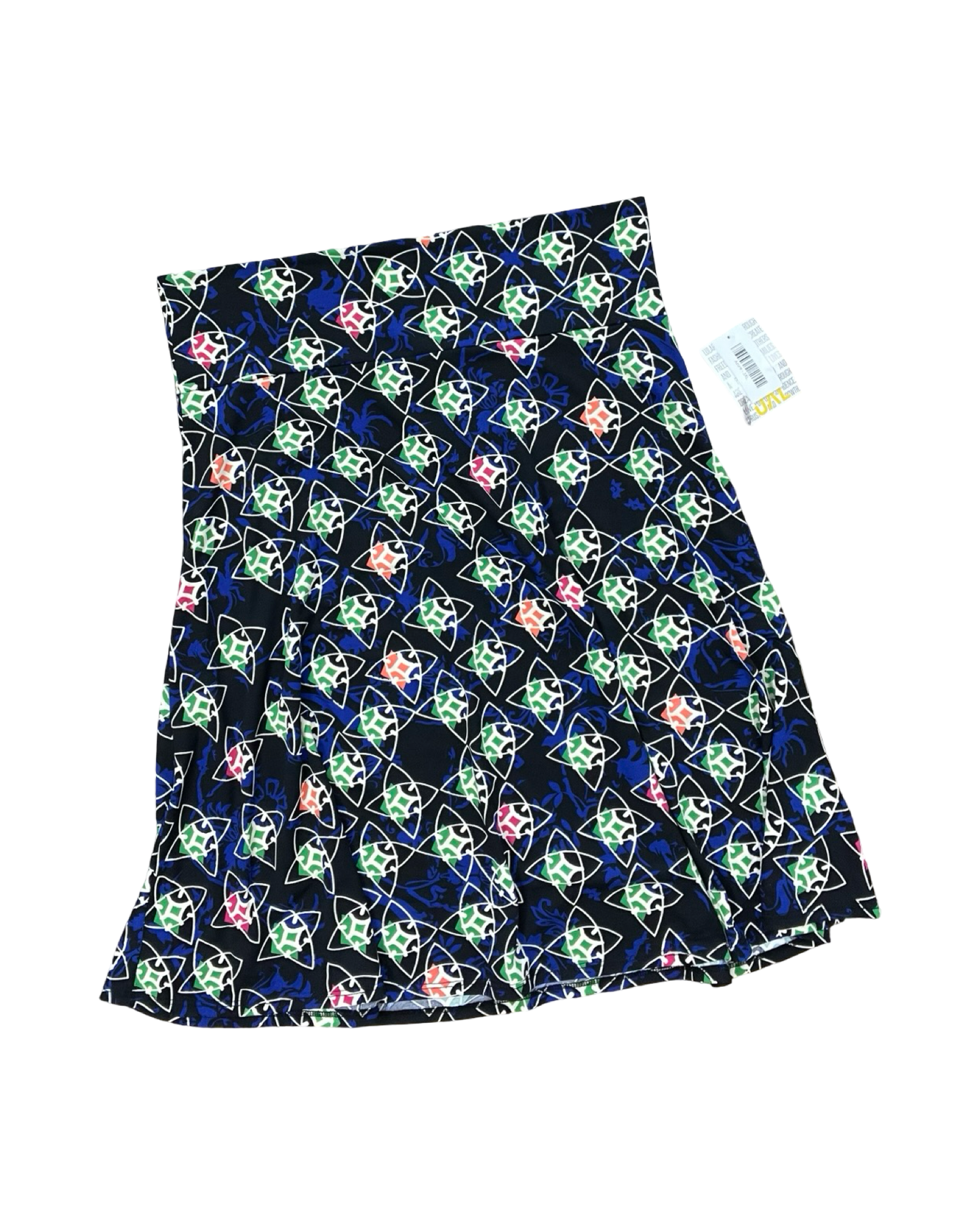 Skirt Midi By Lularoe In Black & Blue, Size:3X