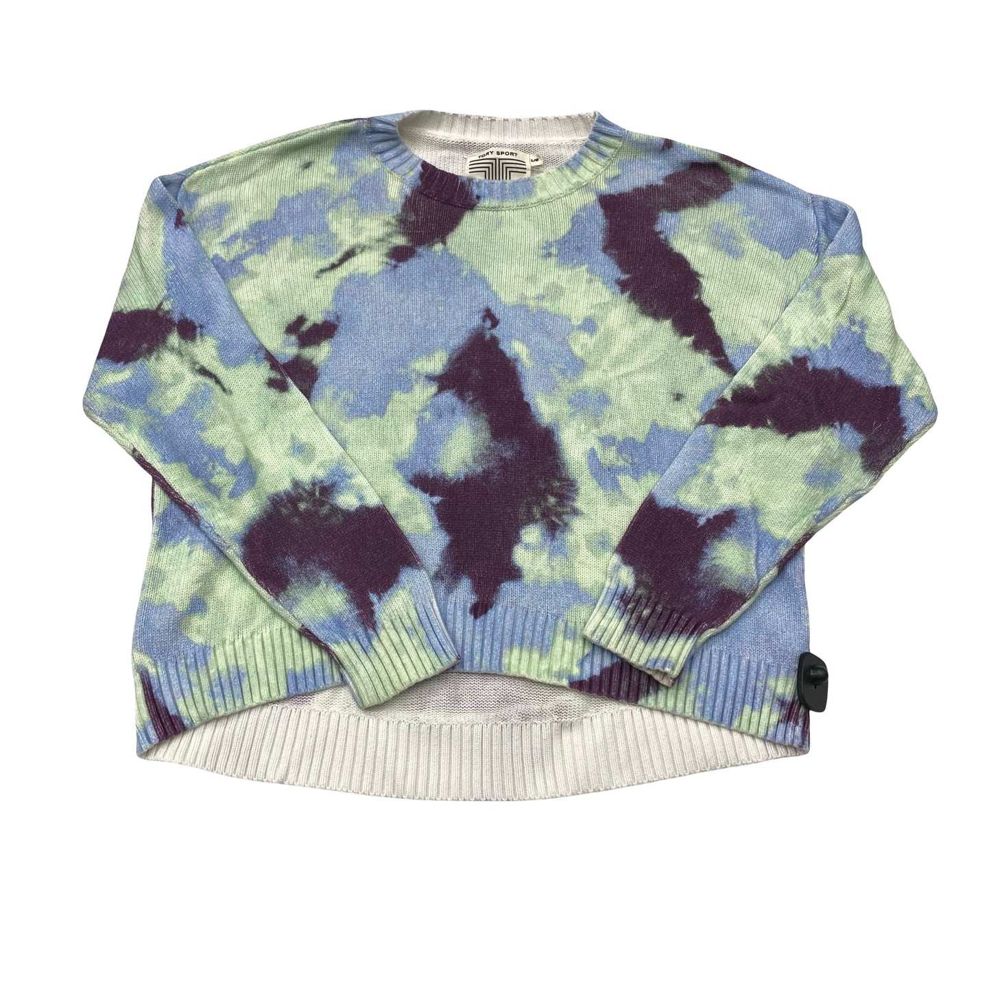 Sweater Designer By Tory Burch In Tie Dye Print, Size:L