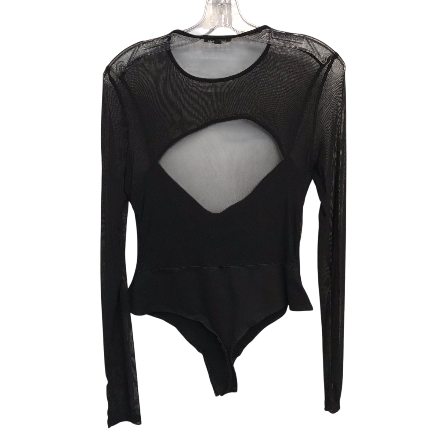 Top Ls Bodysuit By Fashion Nova In Black, Size:Xl