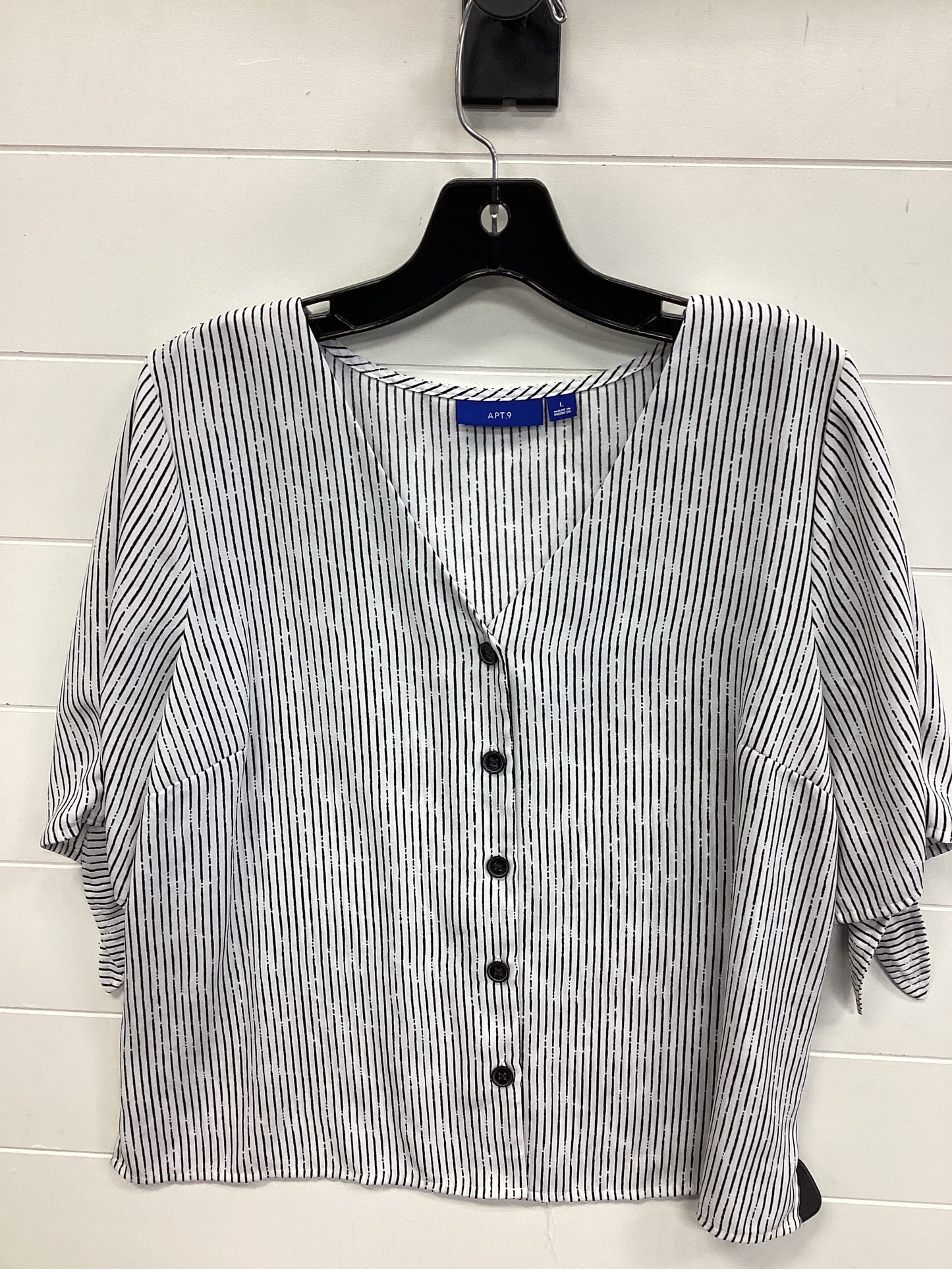 Top Ss By Apt 9 In Black & White, Size:L