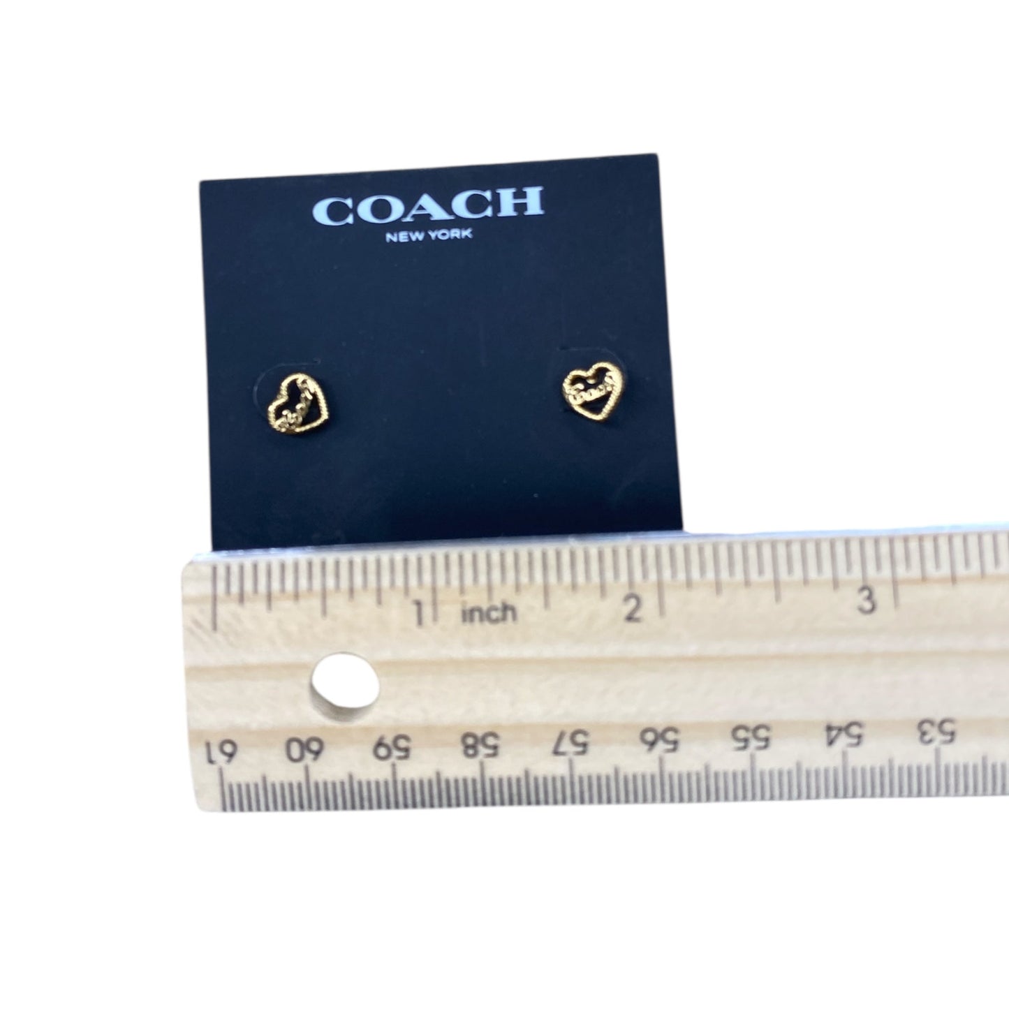 Earrings Designer By Coach In Gold