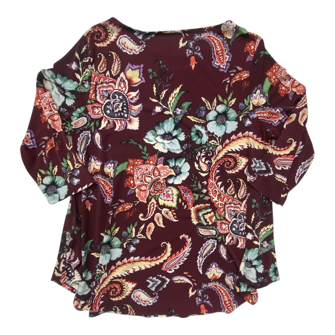 Top Ls By Chicos In Floral Print, Size:L