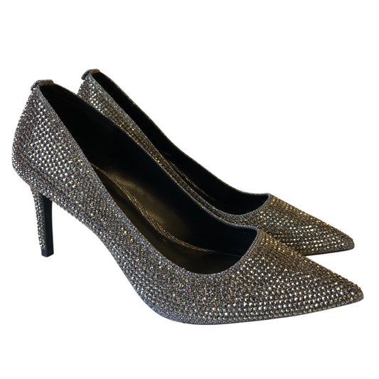 Shoes Heels Stiletto By Michael By Michael Kors In Silver, Size:10