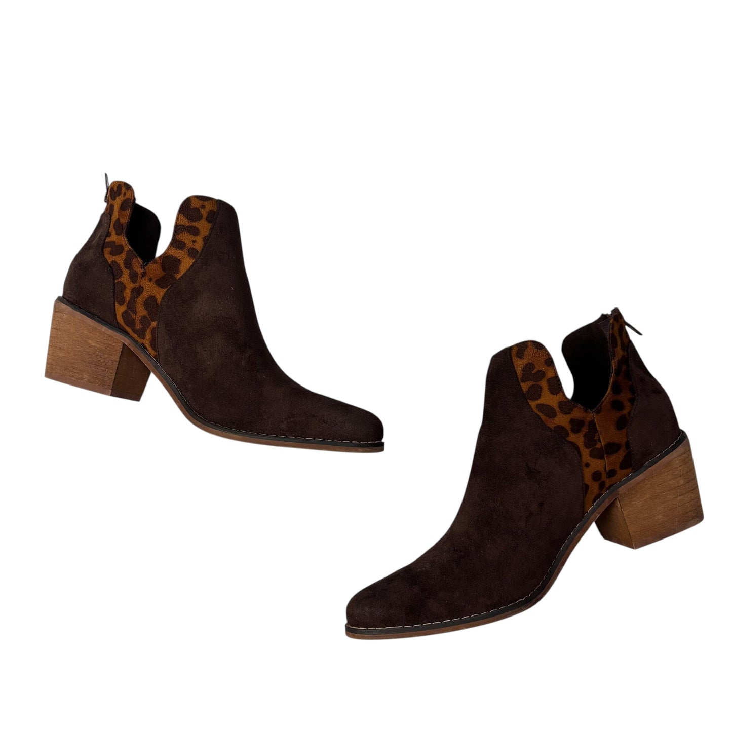 Boots Ankle Heels By Pierre Dumas In Animal Print, Size: 8.5