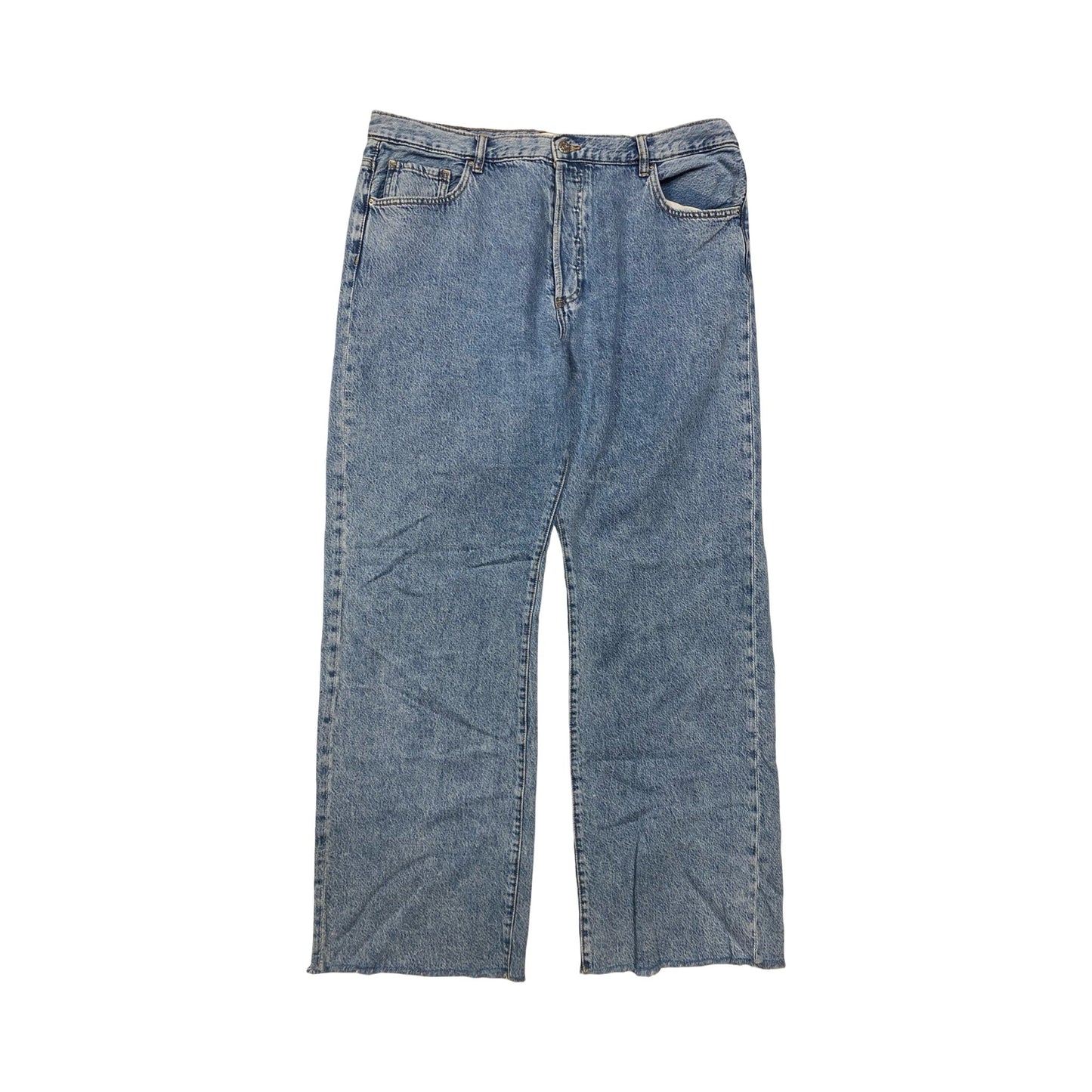 Jeans Wide Leg By Mng In Blue Denim, Size:16