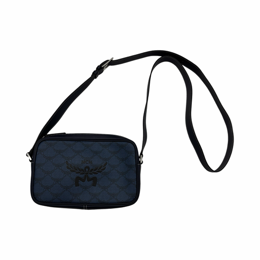 Crossbody Luxury Designer By Mcm In Blue, Size:Medium