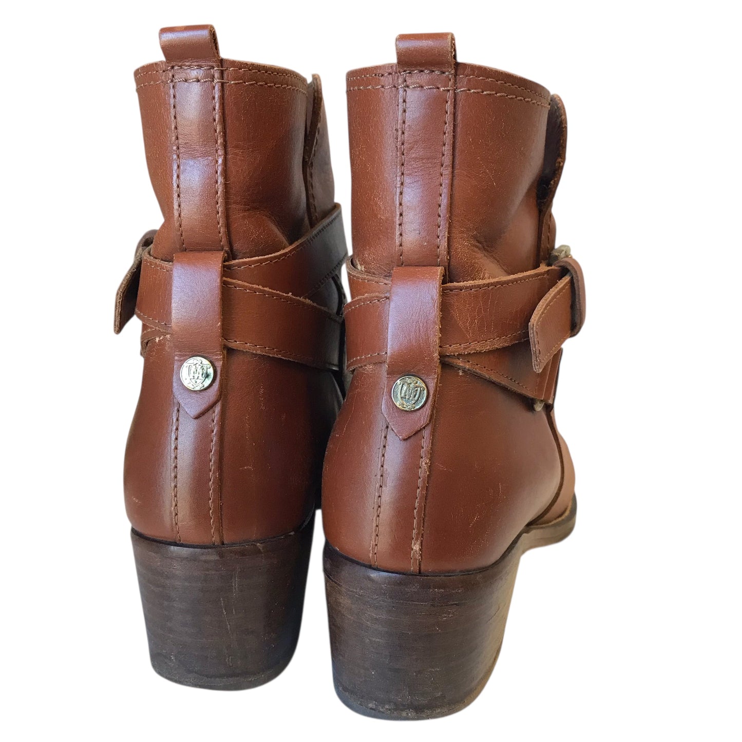 Boots Ankle Heels By Massimo Dutti In Brown, Size:9.5