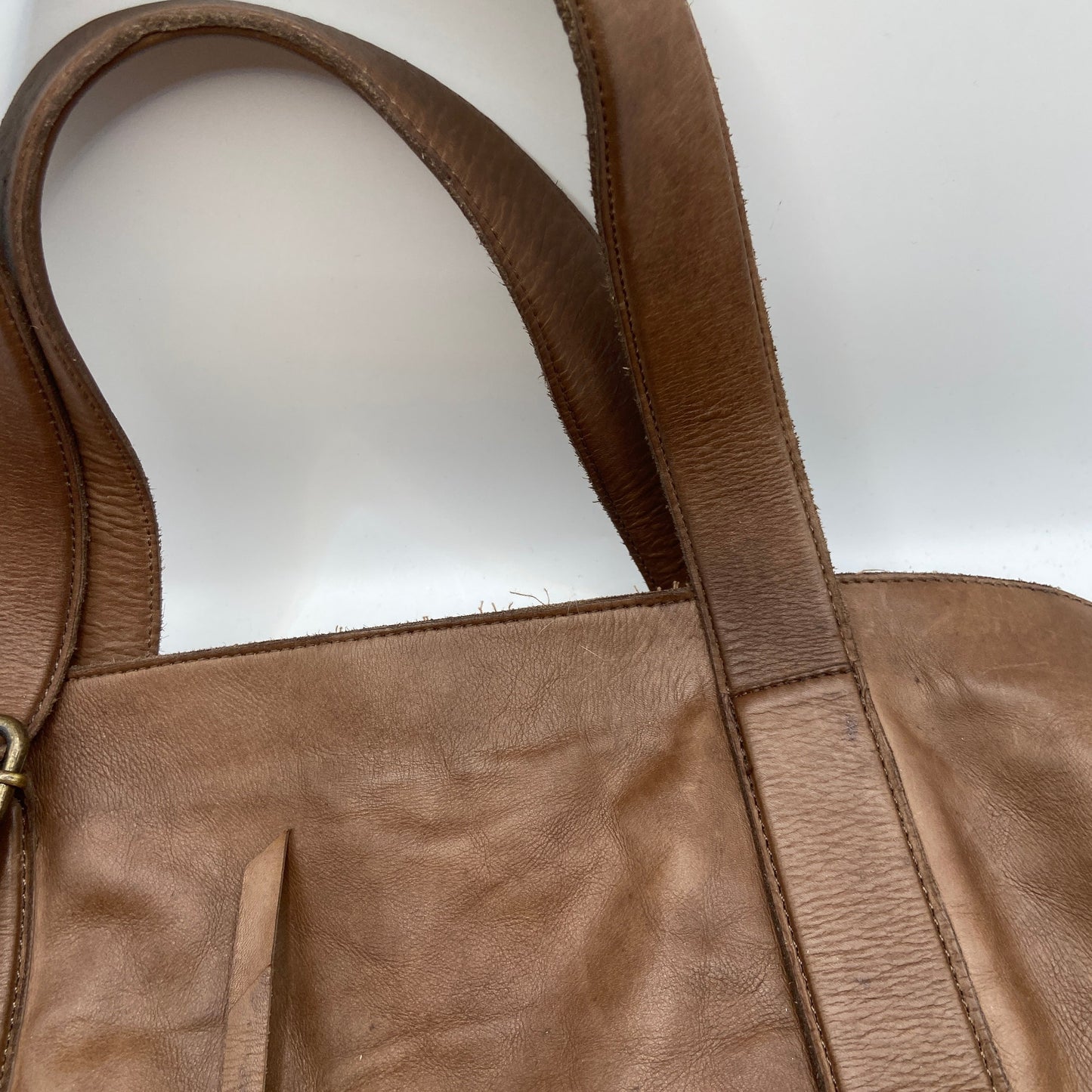 Tote Leather By Valentina, Size: Large