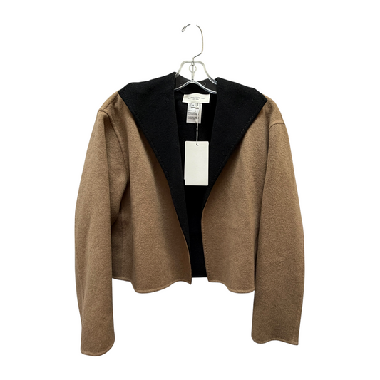 Blazer Designer By Lafayette 148 In Black & Tan, Size:M