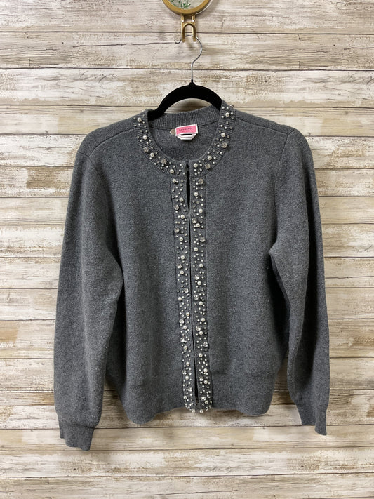 Sweater Cardigan Designer By Kate Spade In Grey, Size:L