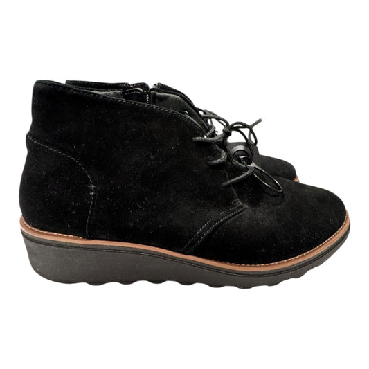 Boots Ankle Flats By Clarks In Black, Size:9