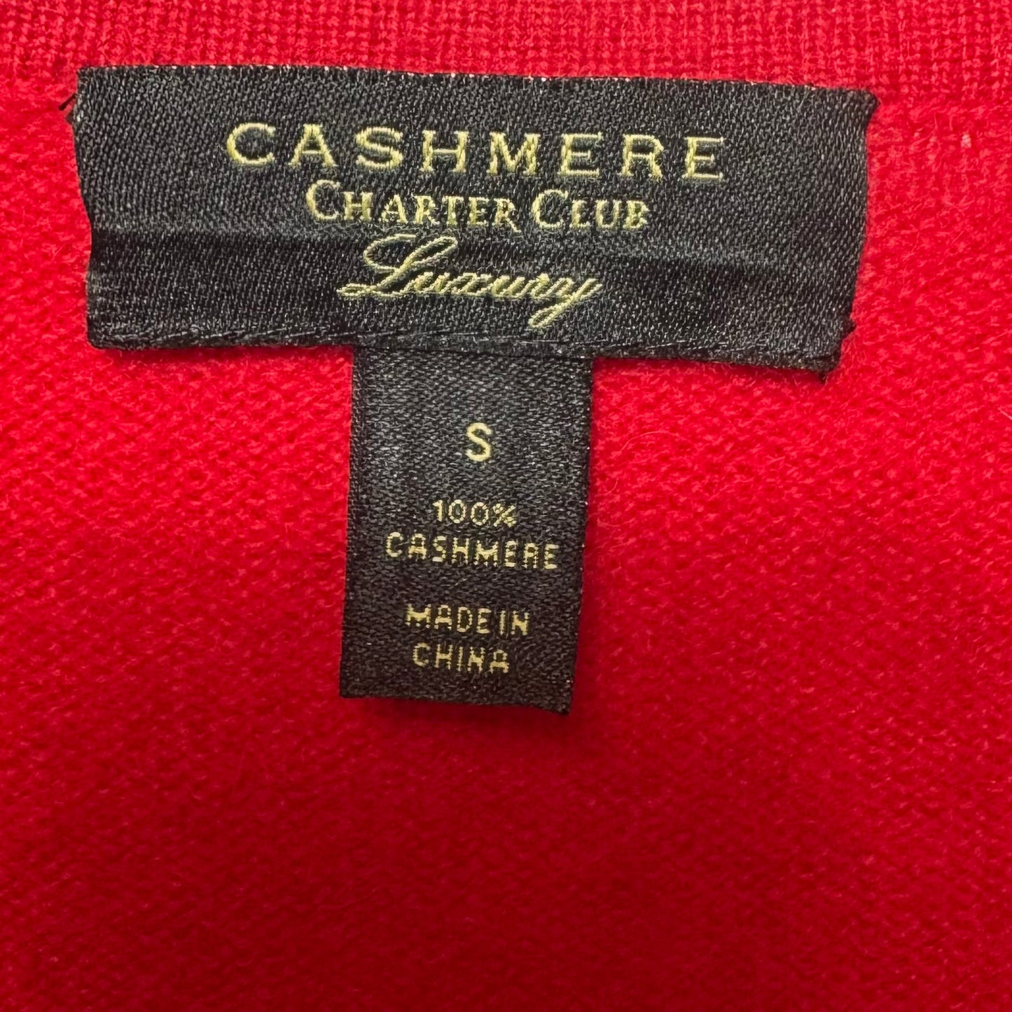Sweater Cashmere By Charter Club In Red, Size: S
