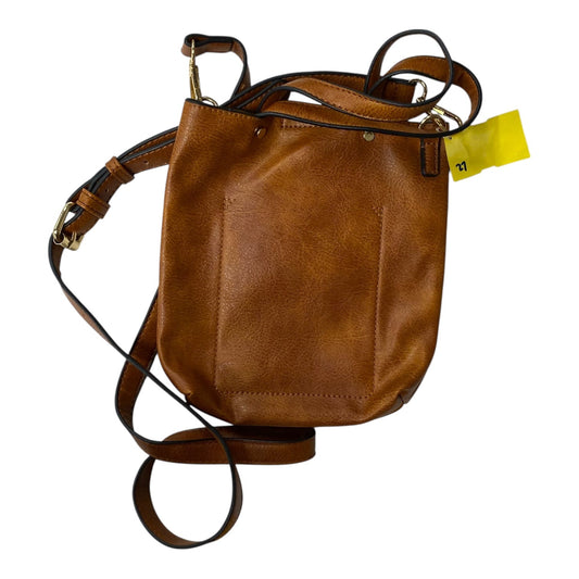 Crossbody Leather By Clothes Mentor In Brown, Size:Small