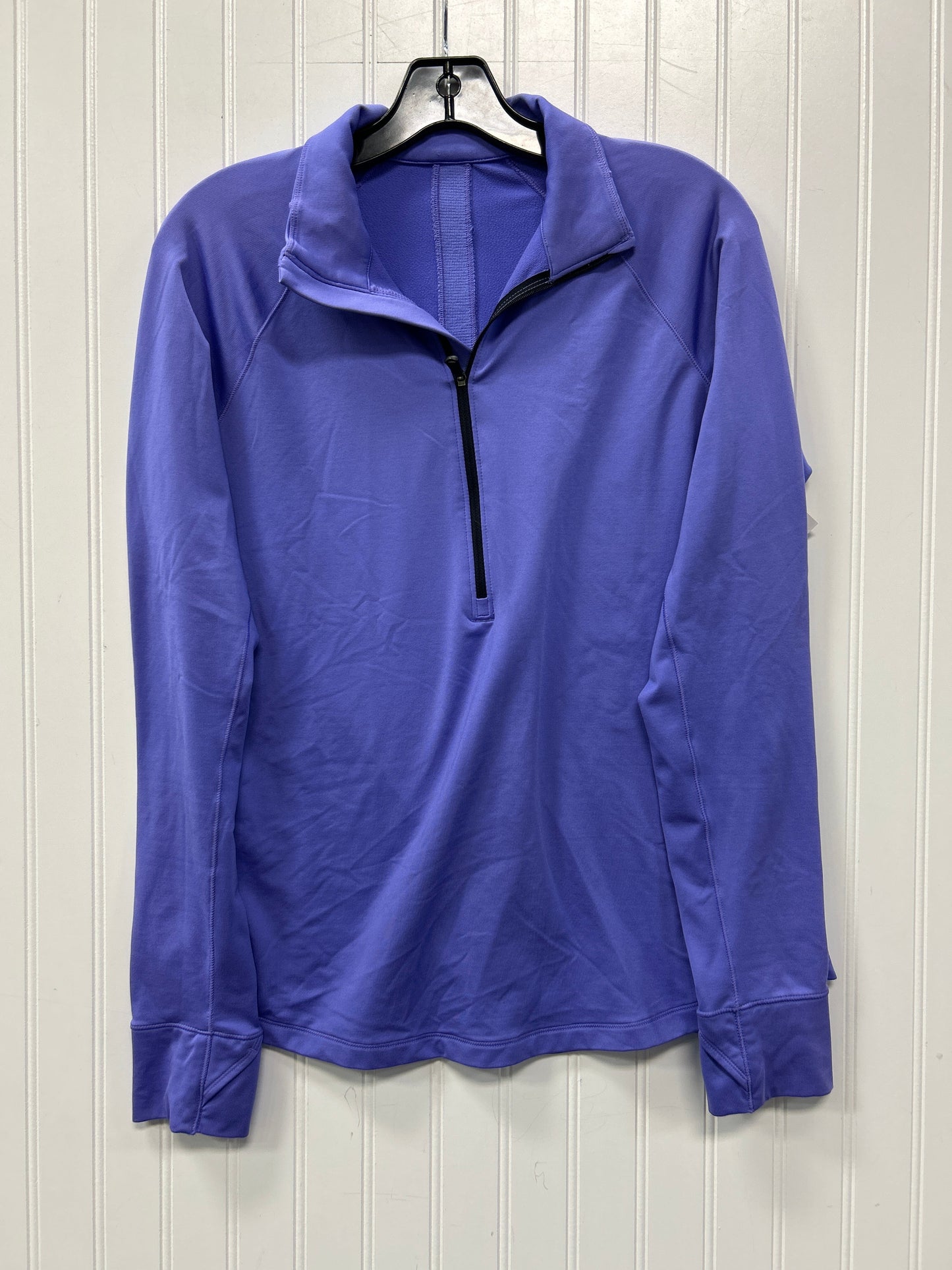 Athletic Top Ls Collar By Under Armour In Purple, Size:L