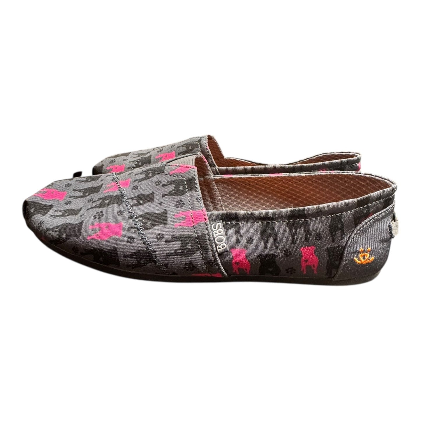 Shoes Flats By Bobs In Grey & Pink, Size:10