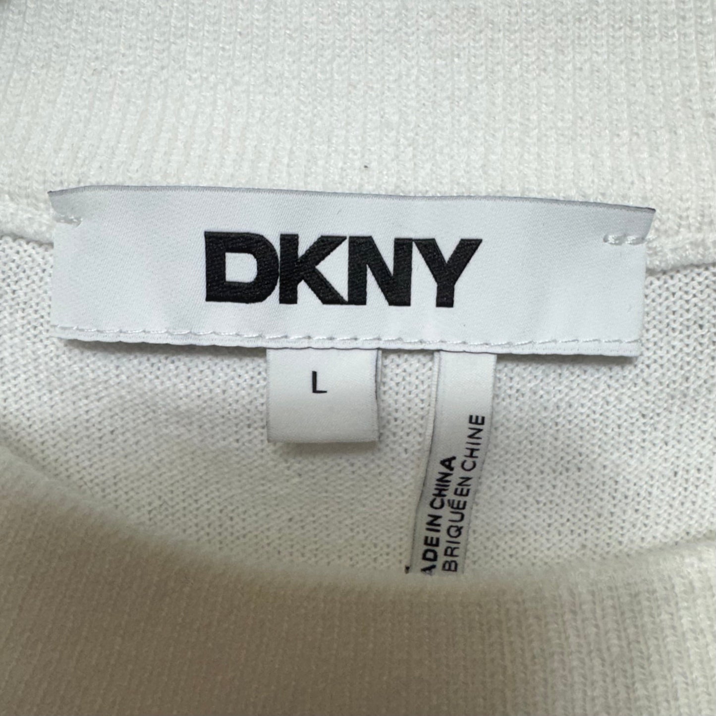 Sweater By Dkny In White, Size: L
