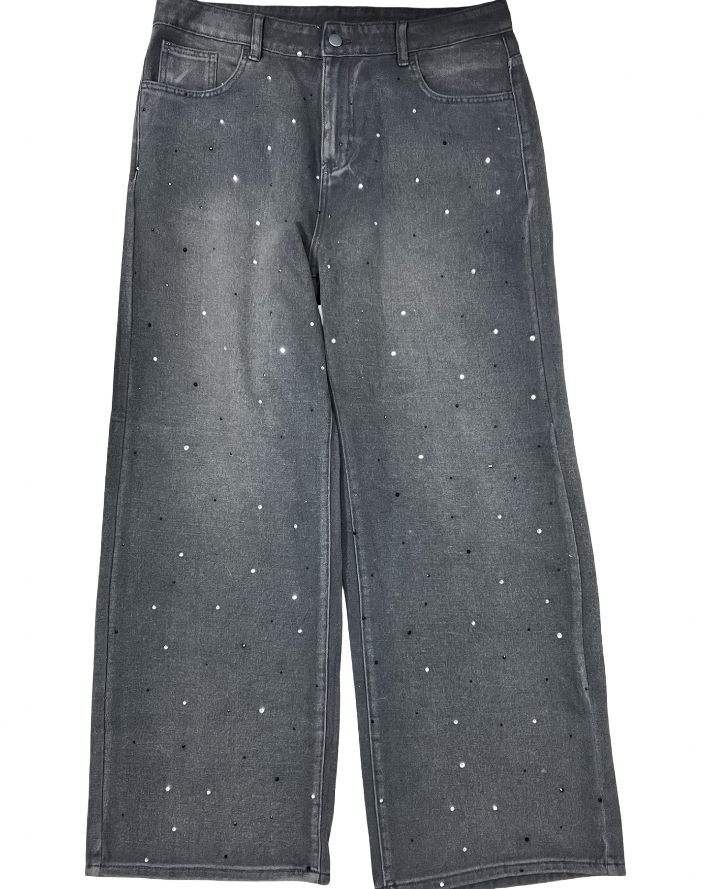 Jeans Wide Leg By Forever 21 In Black Denim, Size:12