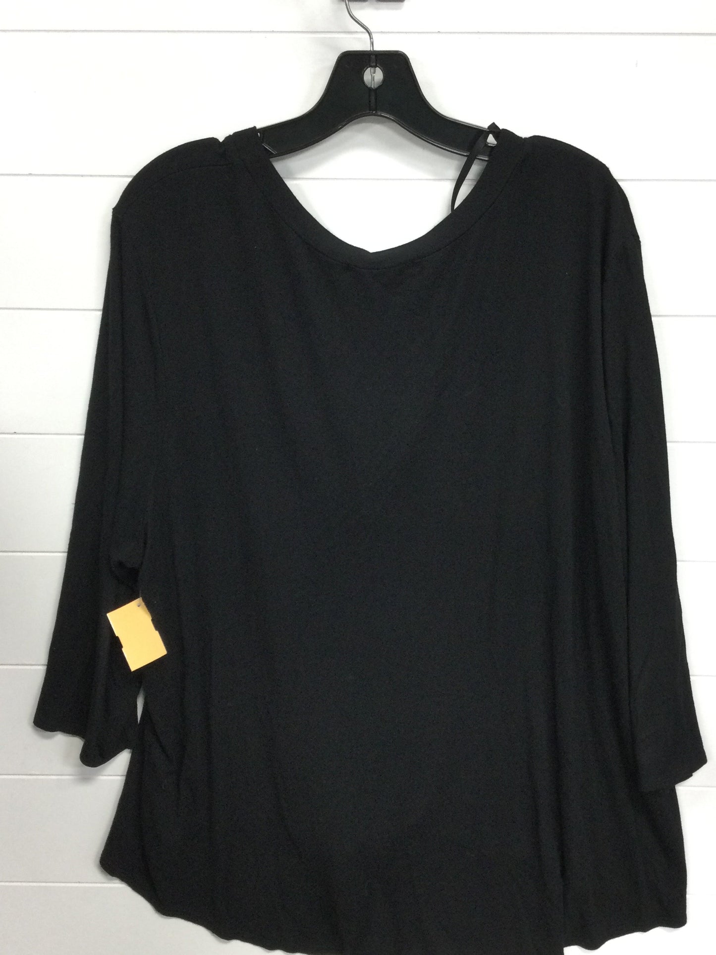 Top Ls By Green Envelope In Black, Size:2X