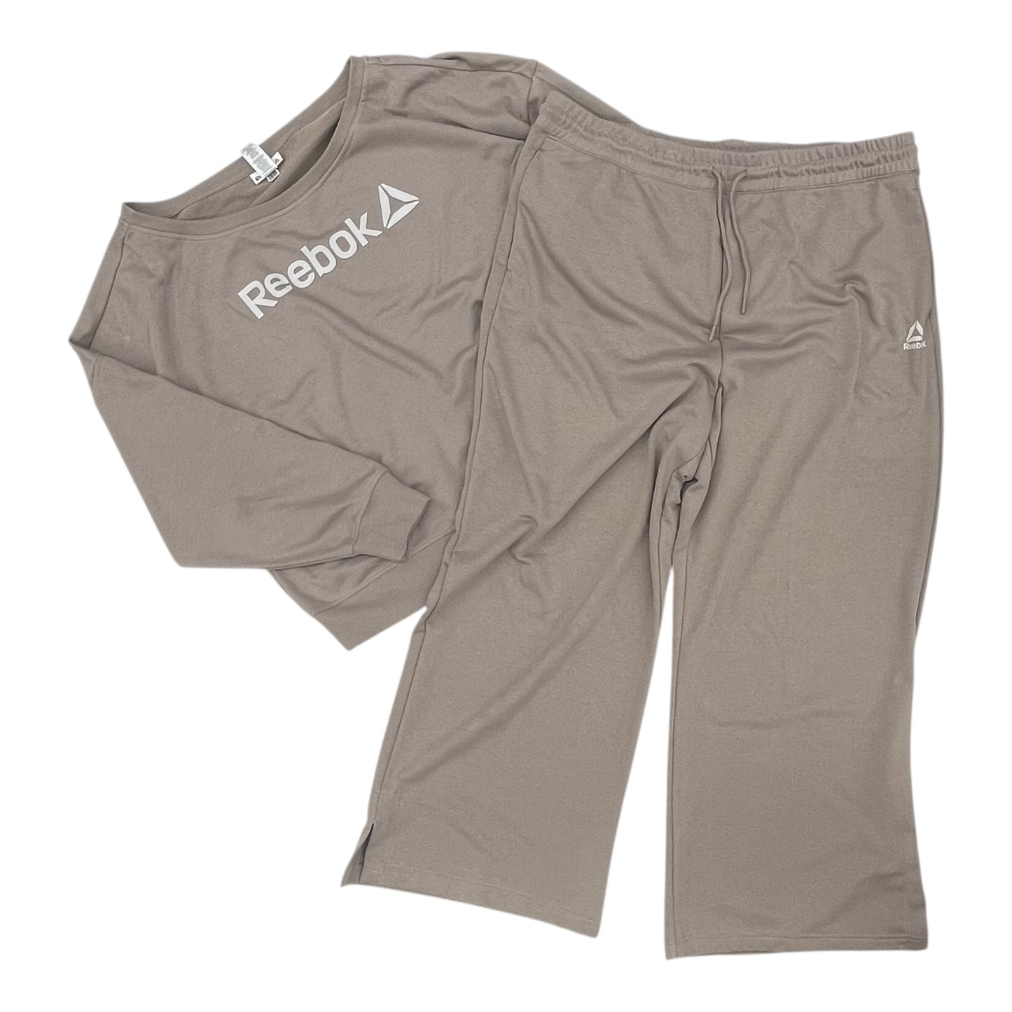 Athletic Pants 2Pc By Reebok In Tan, Size:3X